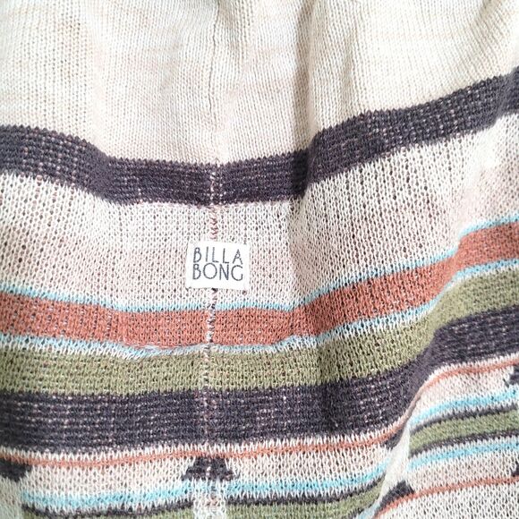 Billabong Southwestern Open Cardigan Shawl Size Large Fringe Long Sleeve Boho - Picture 5 of 6